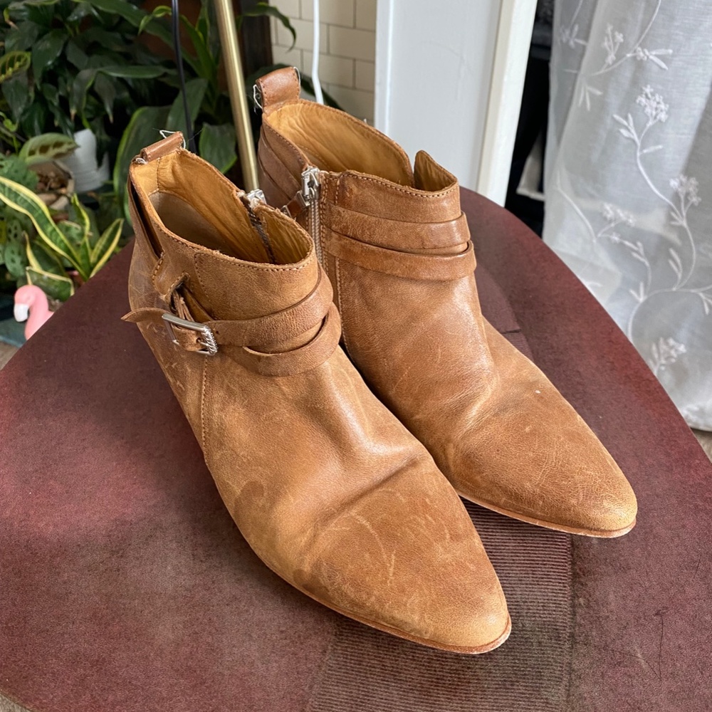 Italian leather boots/shoes, women 6.5-7 (37-37.5EU), $25 each